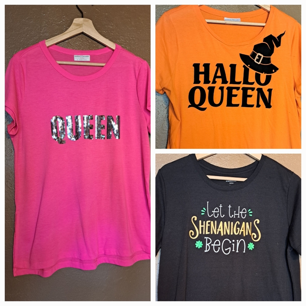 3 Fun Festive Holiday Tees L & XL